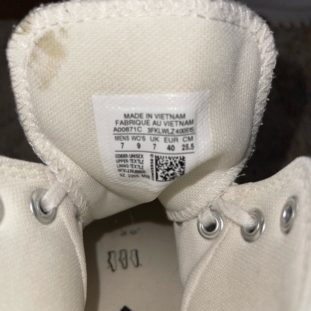 Converse Lugged Lift Platform High Top Sneakers White Men’s 7 Women’s 9 - Picture 6 of 7